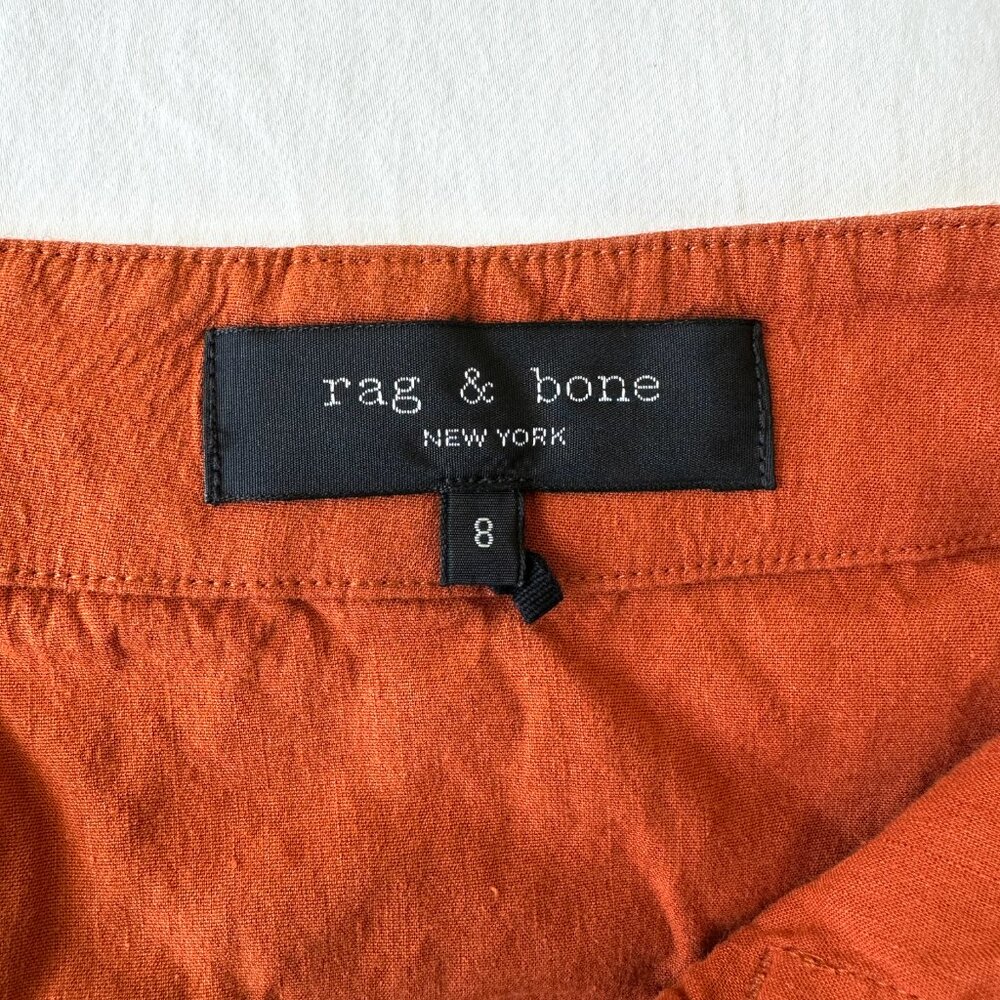 Rag & Bone Rust Linen Shorts - Picture 11 of 13